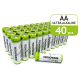 Ultra Alkaline AA Batteries – 1.5V – Pack of 40 Non-Rechargeable Cells