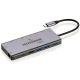 USB Type-C 13-in-1 Hub with Dual HDMI, VGA, USB 3.0, Ethernet, Audio, Card Slots