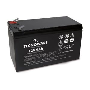 Tecnoware EACPE12V09ATWB - 12V 9Ah Lead Acid Battery| Faston 6.3mm Terminals