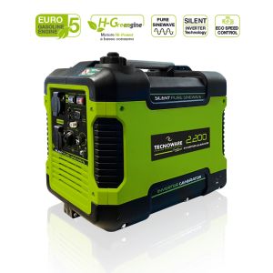 Silent Inverter Generator 2200VA – Manual Recoil Start, ECO Speed, 4L Tank