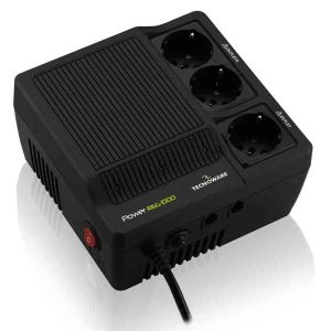 Electronic Voltage Stabilizer Power REG 1000VA – 3 Output Sockets, Compact Design